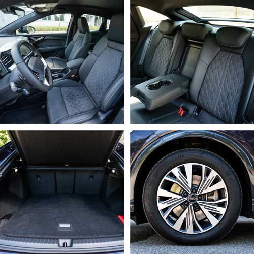 Audi Q4 Sportback e-tron com comandos muito práticos.